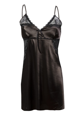 DKAREN Dámská saténová košilka HANA 2 černá 