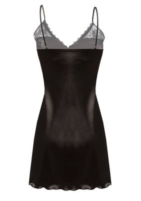 DKAREN Dámská saténová košilka HANA 2 černá 