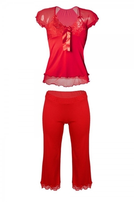 DKAREN Dámské pyžamo Sabi red