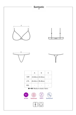 OBSESSIVE Erotický kostým Santastic set