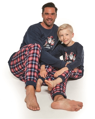 CORNETTE Pánské pyžamo 115/175 GNOMES modré