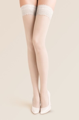 GABRIELLA Samodržící punčochy Calze classic 200 bílé