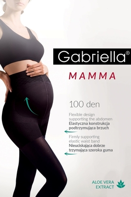 GABRIELLA Těhotenské punčocháče 174 Mamma černé