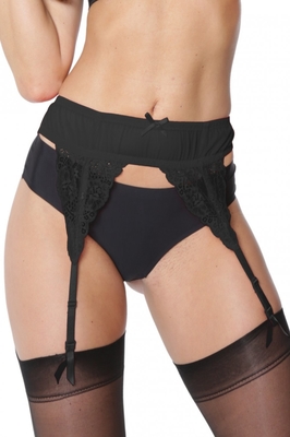 JULIMEX Podvazkový pás Iris černý