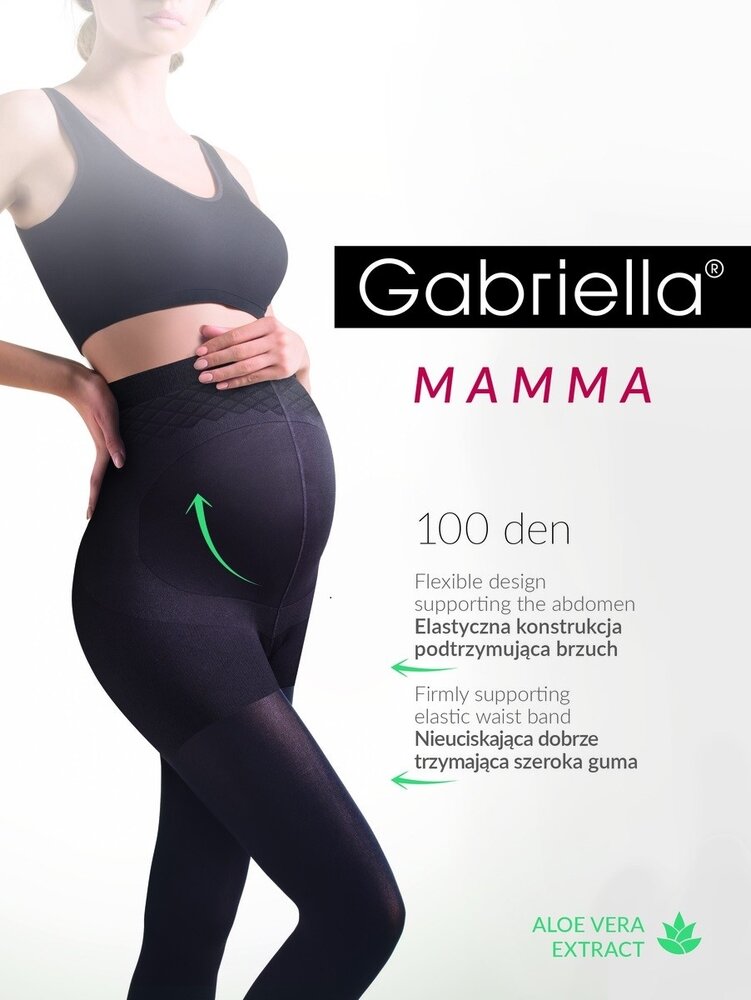 GABRIELLA Těhotenské punčochové kalhoty 174 Mamma černé