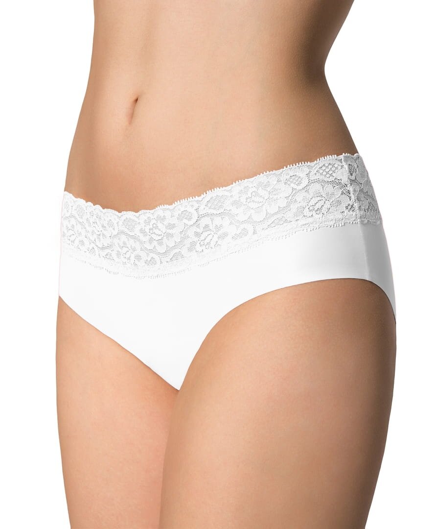 JULIMEX Dámské kalhotky HIPSTER panty figi bílé barva bílá, velikost XL